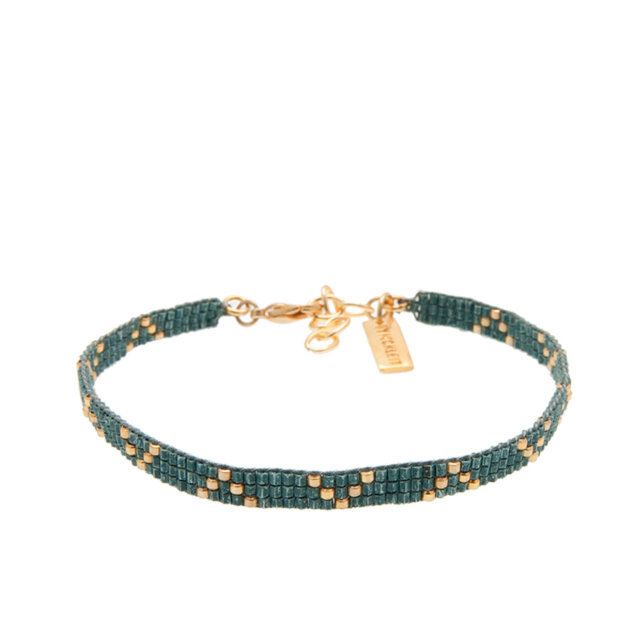 By Mickleit - Vævet armbånd/guld v, støvet b