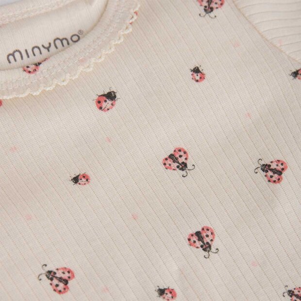 MINYMO - BODYSTOCKING LS RIB | WHITE SWAN