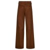 DEPECHE - BOA HW SUEDE PANT WIDE LEG | COGNAC