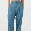 IVY COPENHAGEN - BOA PLEAT JEANS WASH BRISTOL | DENIM BLUE