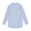 MOSHI MOSHI MIND - GAIA STRIPE SHIRT | WHITE/HEAVEN BLUE