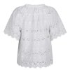 NEO NOIR - ODET EMBROIDERY BLOUSE | WHITE