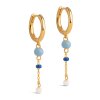ENAMEL COPENHAGEN - LOLA BOLD HOOPS FORGYLDT | MARINE