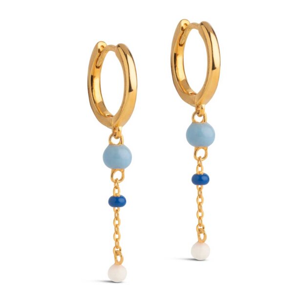 ENAMEL COPENHAGEN - LOLA BOLD HOOPS FORGYLDT | MARINE