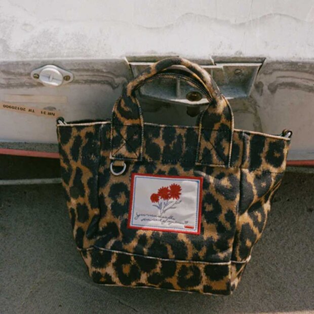 BECK SØNDERGAARD - LEOPA CANVAS GABBY BAG | BLACK