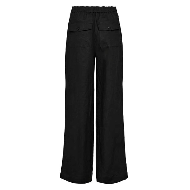 IVY COPENHAGEN - AUGUSTA 70'S LINEN BUKSER | BLACK