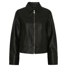 NOTYZ - BLØD LÆDERJAKKE | BLACK M/LIGHT GOLD