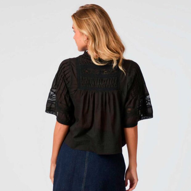 NEO NOIR - SIAMA VOILE BLUSE | BLACK