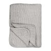 IB LAURSEN - QUILT 130X180 | HVID/MØRK GRÅ