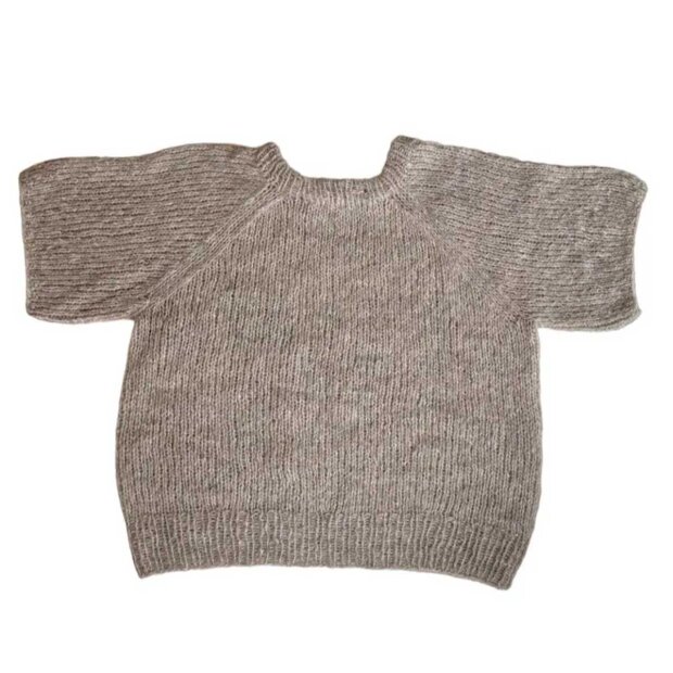COFFEE BEANIES - IDA KNIT SHORT SLEEVE FLUFFY | SANDY