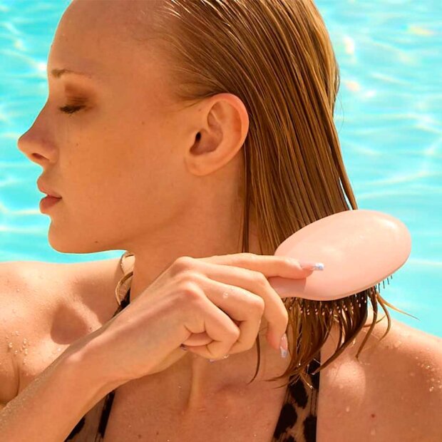 FAN PALM - WET HÅRBØRSTE MEDIUM | BEACH ROSE