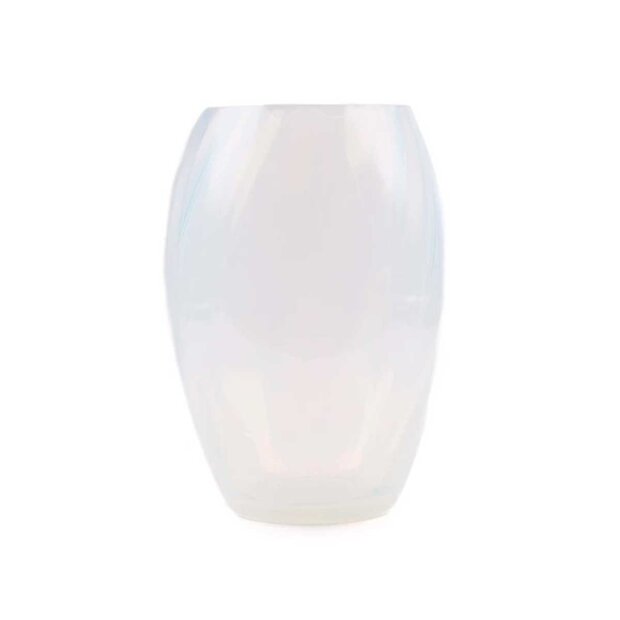 ANNA VON LIPA - OPALINE ELIPSE VASE | CREAMY WHITE