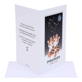 KIDS BY FRIIS - A6 DOBBELTKORT M/STJERNETEGN | TVILLINGEN 