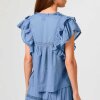NEO NOIR - JAYLA VOILE TOP | SMOKE BLUE