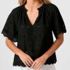 NEO NOIR - ODET EMBROIDERY BLOUSE | BLACK