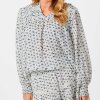 NEO NOIR - NIPOA DOT FLOWER BLOUSE | BLUE