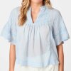 NEO NOIR - SIAMA VOILE BLUSE | LIGHT BLUE