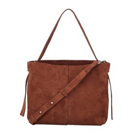 BECK SØNDERGAARD - SUEDE FRAYA SMALL BAG | BROWN TORTOISE SHELL