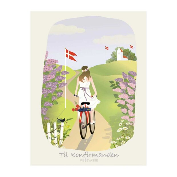 VISSEVASSE - ANLEDNINGSKORT A6 | PIGE KONFIRMAND