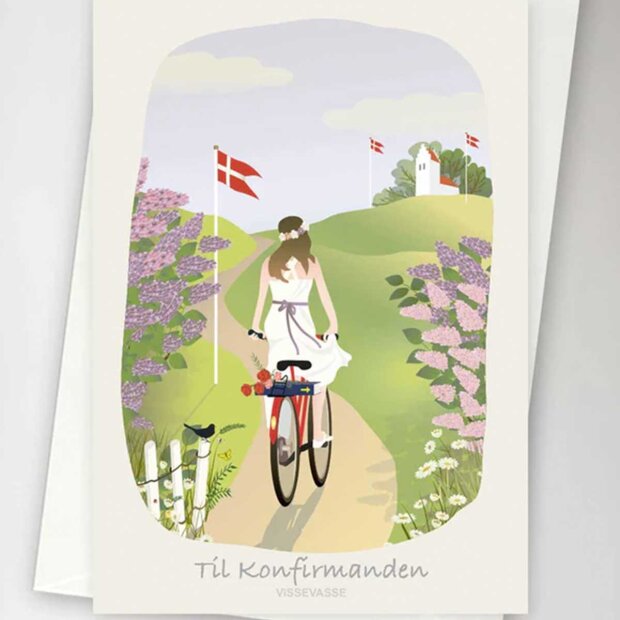 VISSEVASSE - ANLEDNINGSKORT A6 | PIGE KONFIRMAND