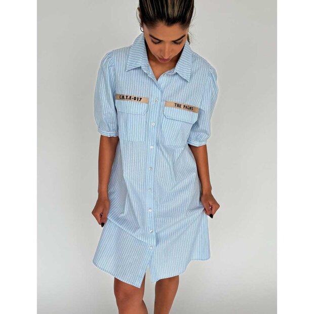 CONTINUE COPENHAGEN - MILI STRIPE DRESS | BLUE STRIPE