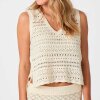 NEO NOIR - CATANA CROCHET KNIT TOP | CREME