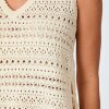 NEO NOIR - CATANA CROCHET KNIT TOP | CREME