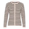 SAINT TROPEZ - MILA STRIPED CARDIGAN | GRAY MORN MILA STRIPE