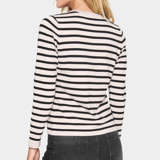 SAINT TROPEZ - MILA STRIPED CARDIGAN | GRAY MORN MILA STRIPE