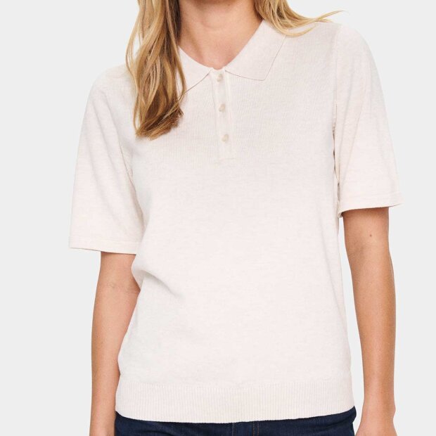SAINT TROPEZ - MILA SZ POLO M/KORTE ÆRMER | FOG MELANGE