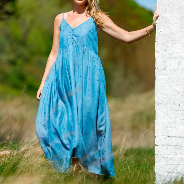 BLACK COLOUR - LYRA STRAPDRESS | DENIM BLUE