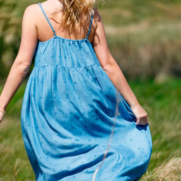 BLACK COLOUR - LYRA STRAPDRESS | DENIM BLUE