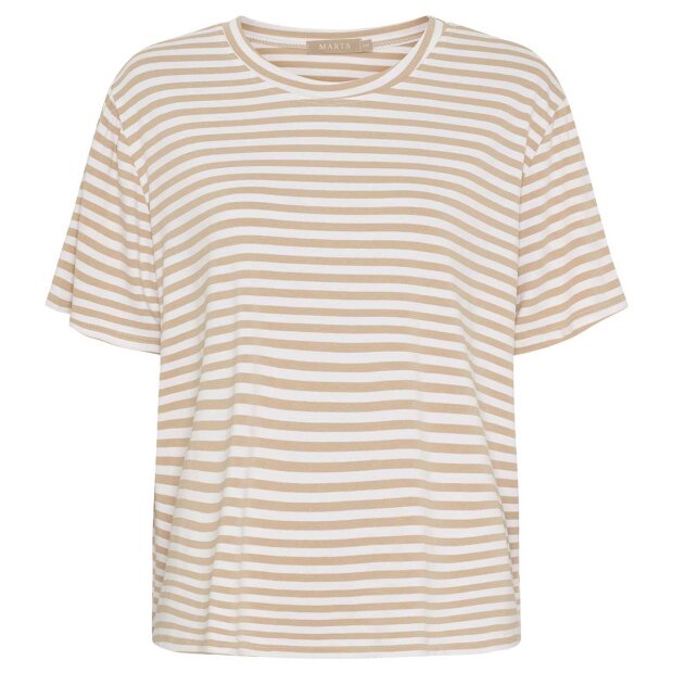 MARTA DU CHATEAU - ENRICA TEE | BEIGE STRIPE
