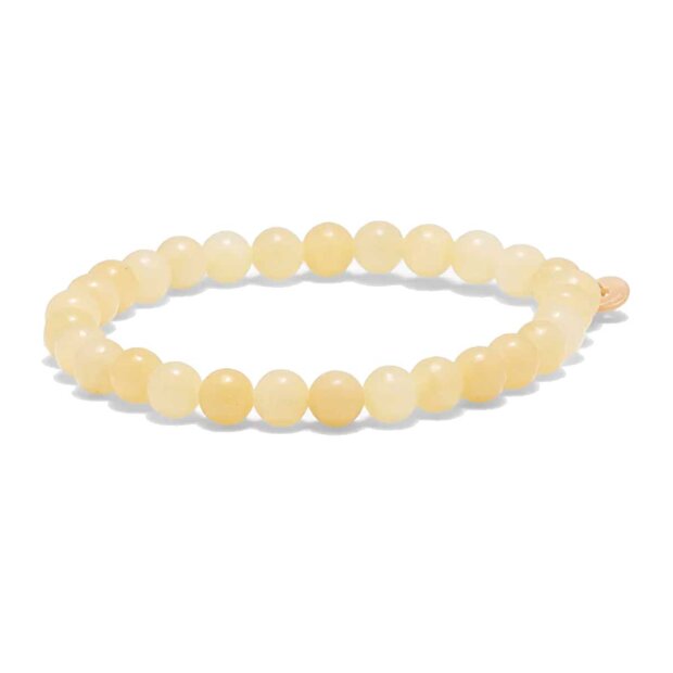SOI - KRYSTAL ARMBÅND 6 MM | GUL JADE