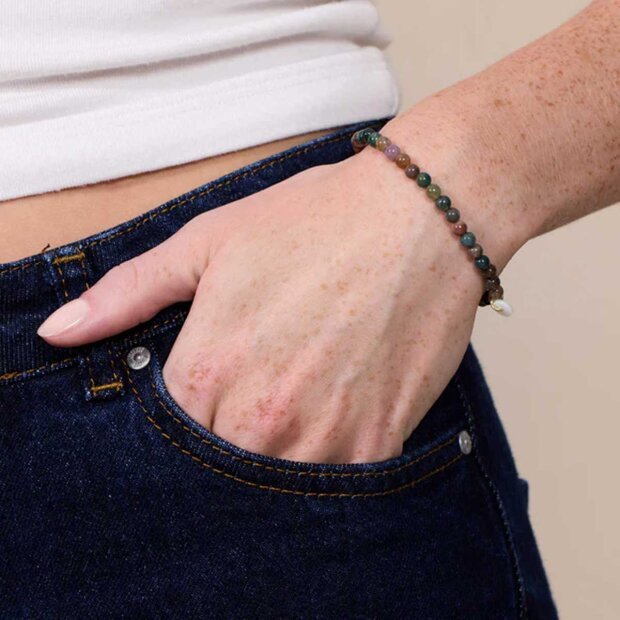 SOI - PETITE STRETCH ARMBÅND | INDIAN AGATE