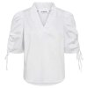 CO COUTURE - SANNA PUFF V-BLOUSE | WHITE