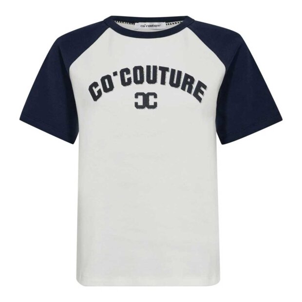 CO COUTURE - EDGE BLOCK TEE | OFFWHITE/NAVY