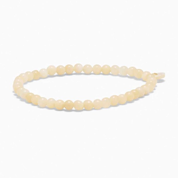 SOI - KRYSTAL ARMBÅND 4 MM | GUL JADE