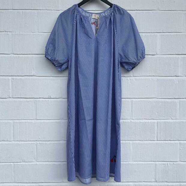 WAUW - CHERRY DRESS | BLUE STRIPE