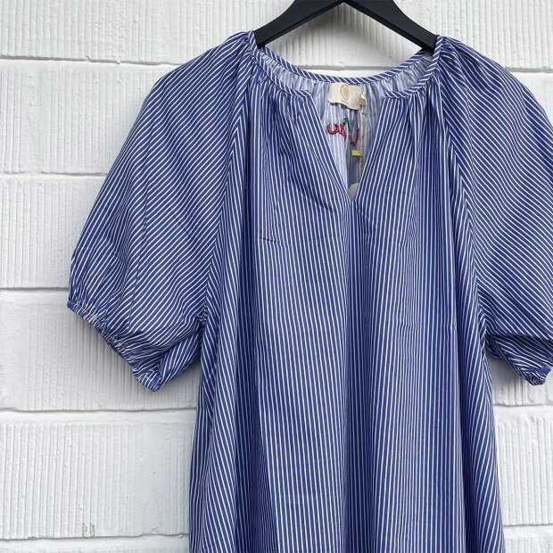 WAUW - CHERRY DRESS | BLUE STRIPE