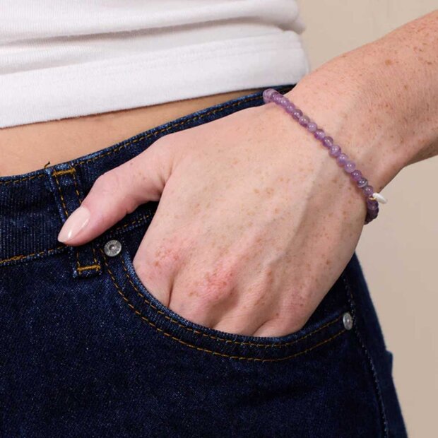 SOI - KRYSTAL ARMBÅND 4 MM | AMETYST