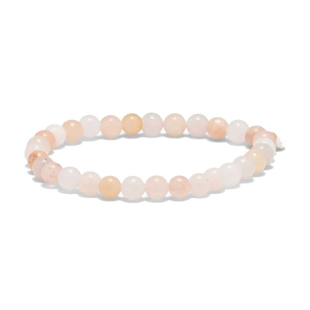 SOI - KRYSTAL ARMBÅND 6 MM | ROSA JADE