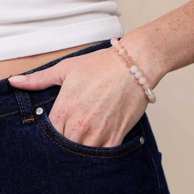 SOI - ESSENTIAL STRETCH ARMBÅND | ROSA JADE