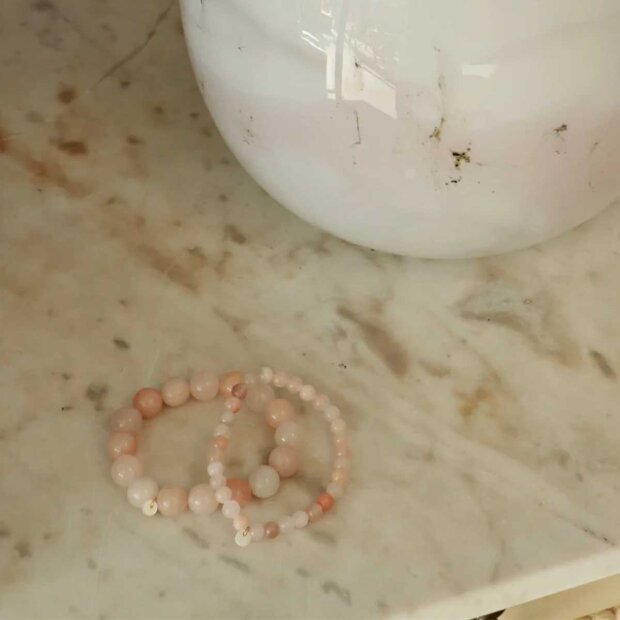 SOI - ESSENTIAL STRETCH ARMBÅND | ROSA JADE