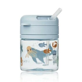 LIEWOOD - PAVIA TRITAN STRAW CUP 280ML | SEA CREATURE/SANDY