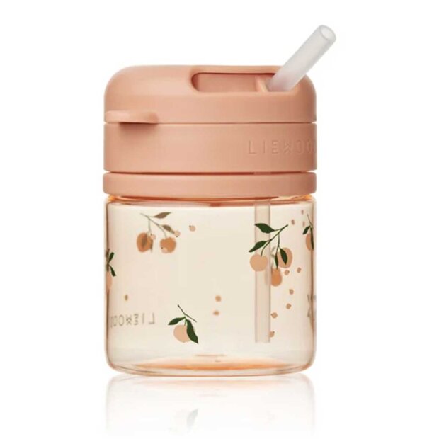 LIEWOOD - PAVIA TRITAN STRAW CUP 280ML | PEACH/SEA SHELL