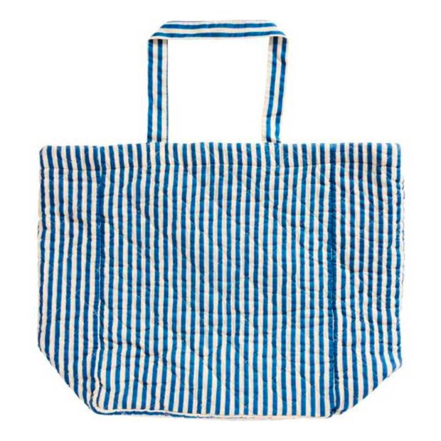 IB LAURSEN - QUILTET TASKE | OFF WHITE/BLÅ