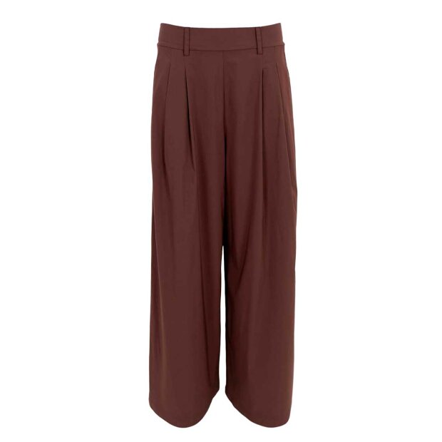 BLACK COLOUR - DAVINA WIDELEG BUKSER | COFFEE