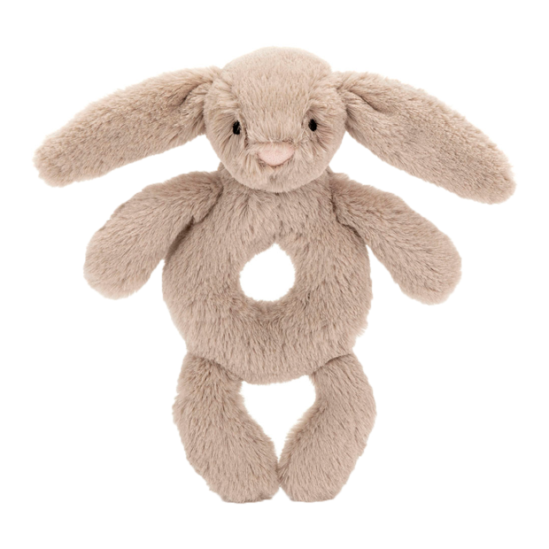 JELLYCAT - BASHFUL BEIGE BUNNY RING RATTLE