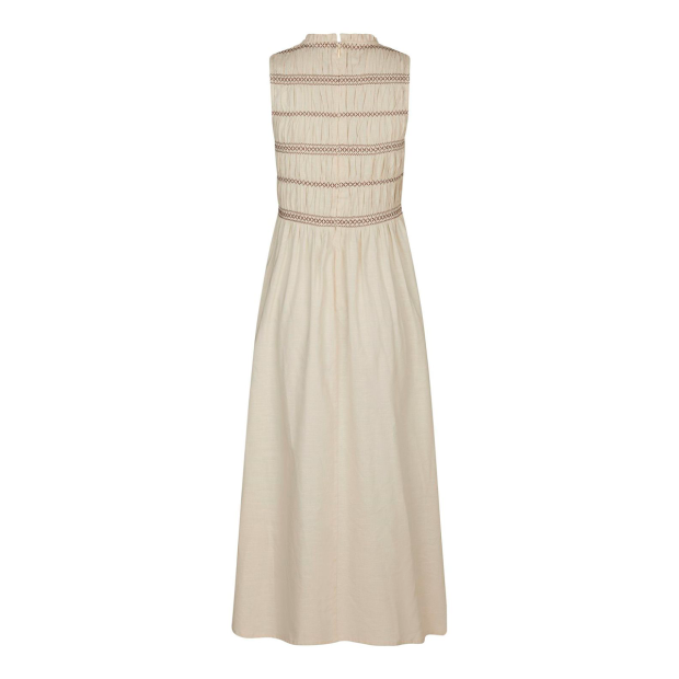 NEO NOIR - ATIKA DECO SMOCK DRESS | IVORY